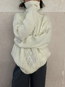 Beautiful White & Cream Winter Sweater - Kleiderhaufen - Default Title