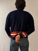 Vintage Pullover Stan’s Blue Cotton Blend Longsleeve with Red Details Unisex – L