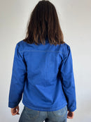 Shirt Vintage Long Sleeve Blue Unisex Cotton Blend – M/L