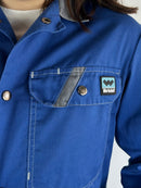Shirt Vintage Long Sleeve Blue Unisex Cotton Blend – M/L