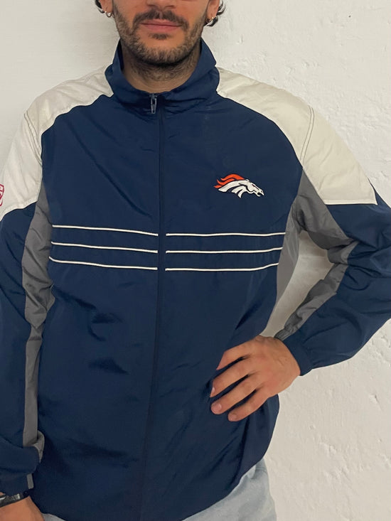Vintage NFL Track Jacket Windbreaker Denver Broncos Long Sleeve – XL