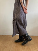 Dress Vintage Y2K Grey Purple Multi Detail Flowing Layering Summer Women – S/M