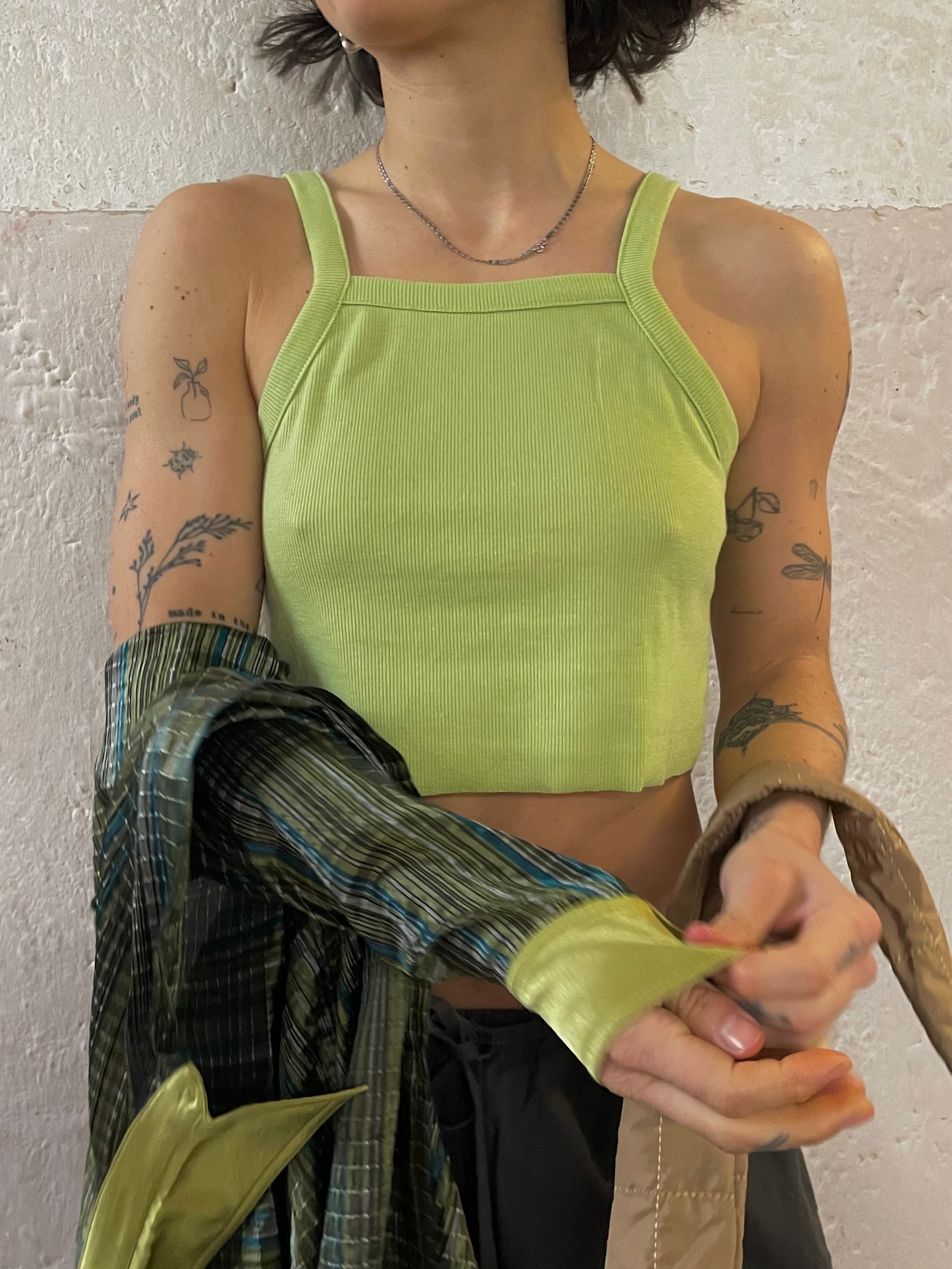 Langarm grüne Bluse - Kleiderhaufen - Default Title