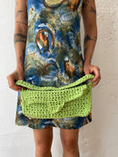 Vintage Bag gehäkelt grün