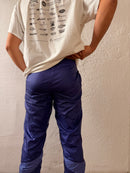 Vintage Unisex Sport Pants Adidas Purple Elastic Waist – L