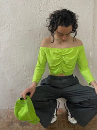 Giftgrünes Top S - Kleiderhaufen - Default Title