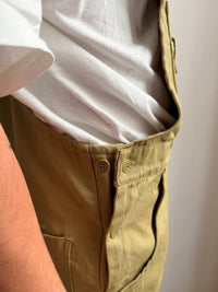 Sweat Life Overalls with adjustable side buttons 100% Cotton Brown Unisex - XL