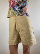 Shorts Vintage Reebok Beige Casual Sport Minimal Summer – M
