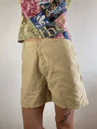 Shorts Vintage Reebok Beige Casual Sport Minimal Summer – M