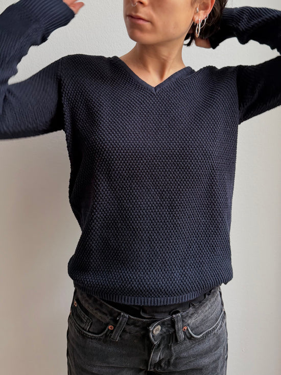 Vila Sweater V-Neck Navy Blue Unisex - S