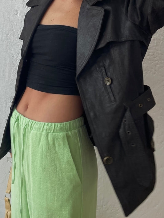 Lederjacke Frühling M
