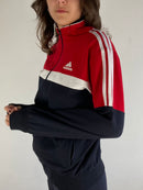 Track Jacket Vintage Adidas Sport Unisex Spring Zip Jacket Retro – M