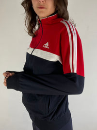 Track Jacket Vintage Adidas Sport Unisex Spring Zip Jacket Retro – M