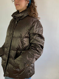 Puffer Jacket Vintage Brown Bronze Warm Geox Unisex – M
