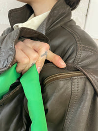 Lederjacke kann als Weste getragen werden - Kleiderhaufen - Default Title