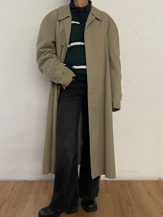 Vintage Trenchcoat Kleider Bauer braun Long Unisex- M/L