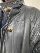 Oversized schwarze Lederjacke - Kleiderhaufen - Default Title