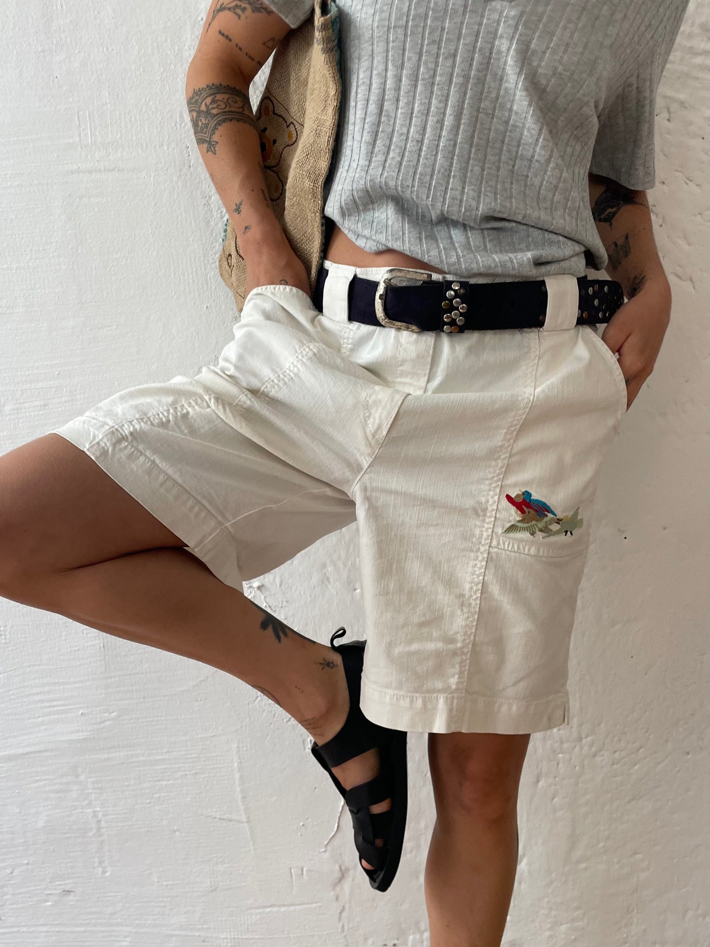 Chino Shorts cremefarben 38