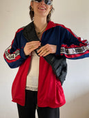 Track Jacket Vintage Red Blue Black Puma Front Logo Unisex – XL