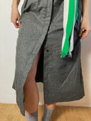 Skirt Arvel Paris Button Front Open Style Grey Women – M