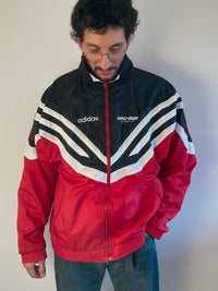 Jacket Vintage Track Jacket Adidas Red Black Men – XL