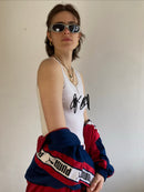 Track Jacket Vintage Red Blue Black Puma Front Logo Unisex – XL