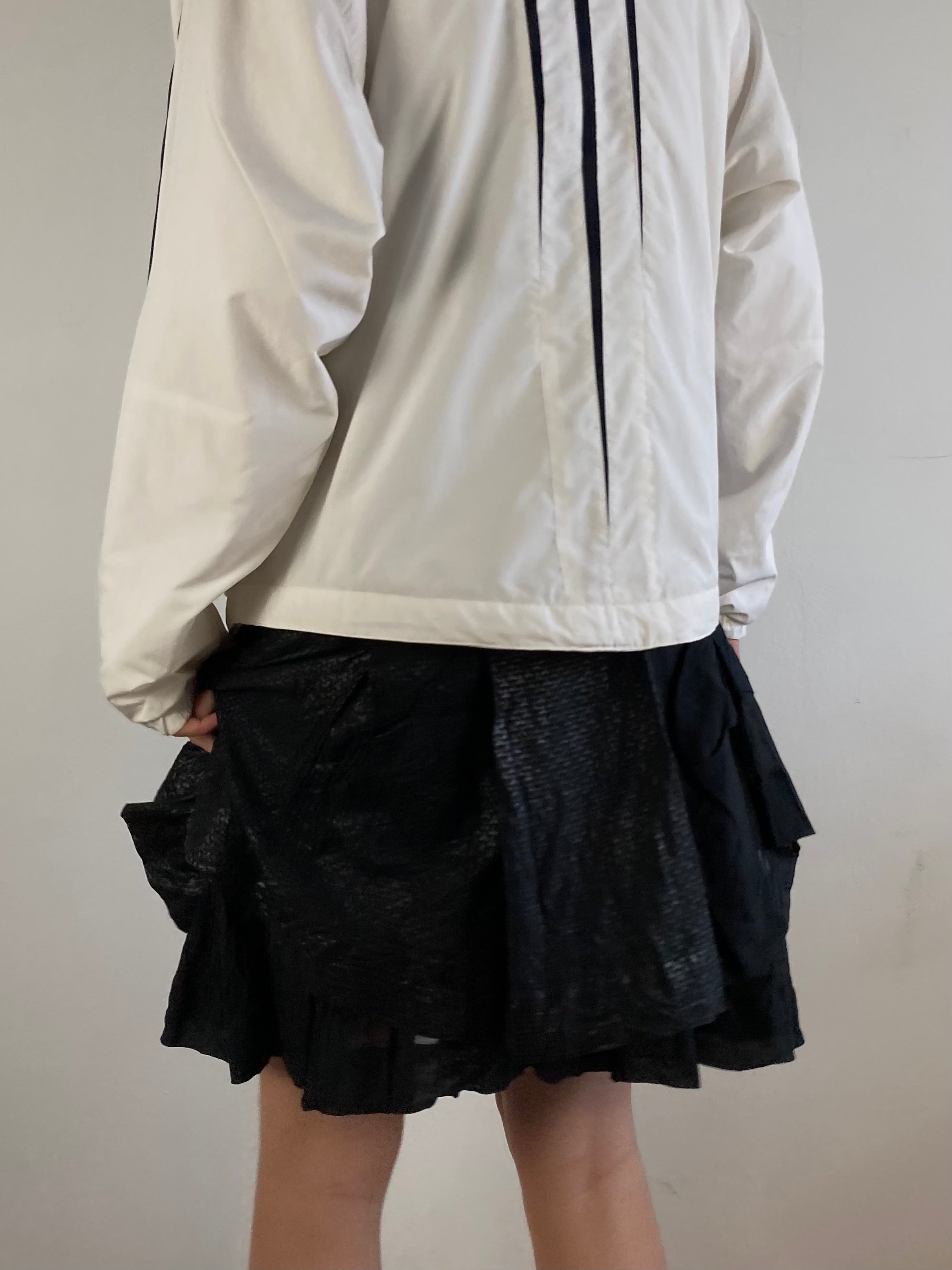 Skirt Vintage Y2K Silk Blend Black Light Hip-Hugging Minimal Elegant Mini Skirt – S/M