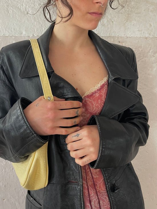 Vintage Ledermantel M