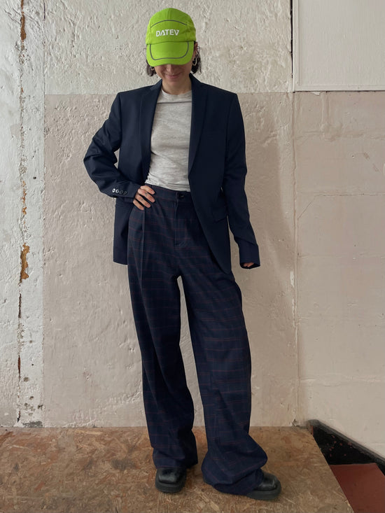 Blazer Vintage Zara Elegant Long Sleeve Jacket Blue Unisex – M