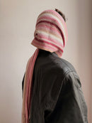 Striped Scarf Rosa, Purple, White and Creme - One Size