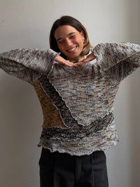 Vintage Sweater with sweet Pattern Unisex - M
