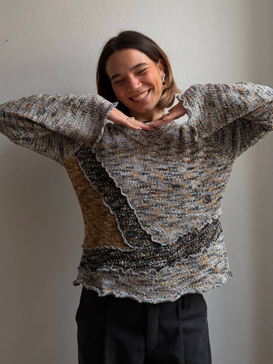 Vintage Sweater with sweet Pattern Unisex - M