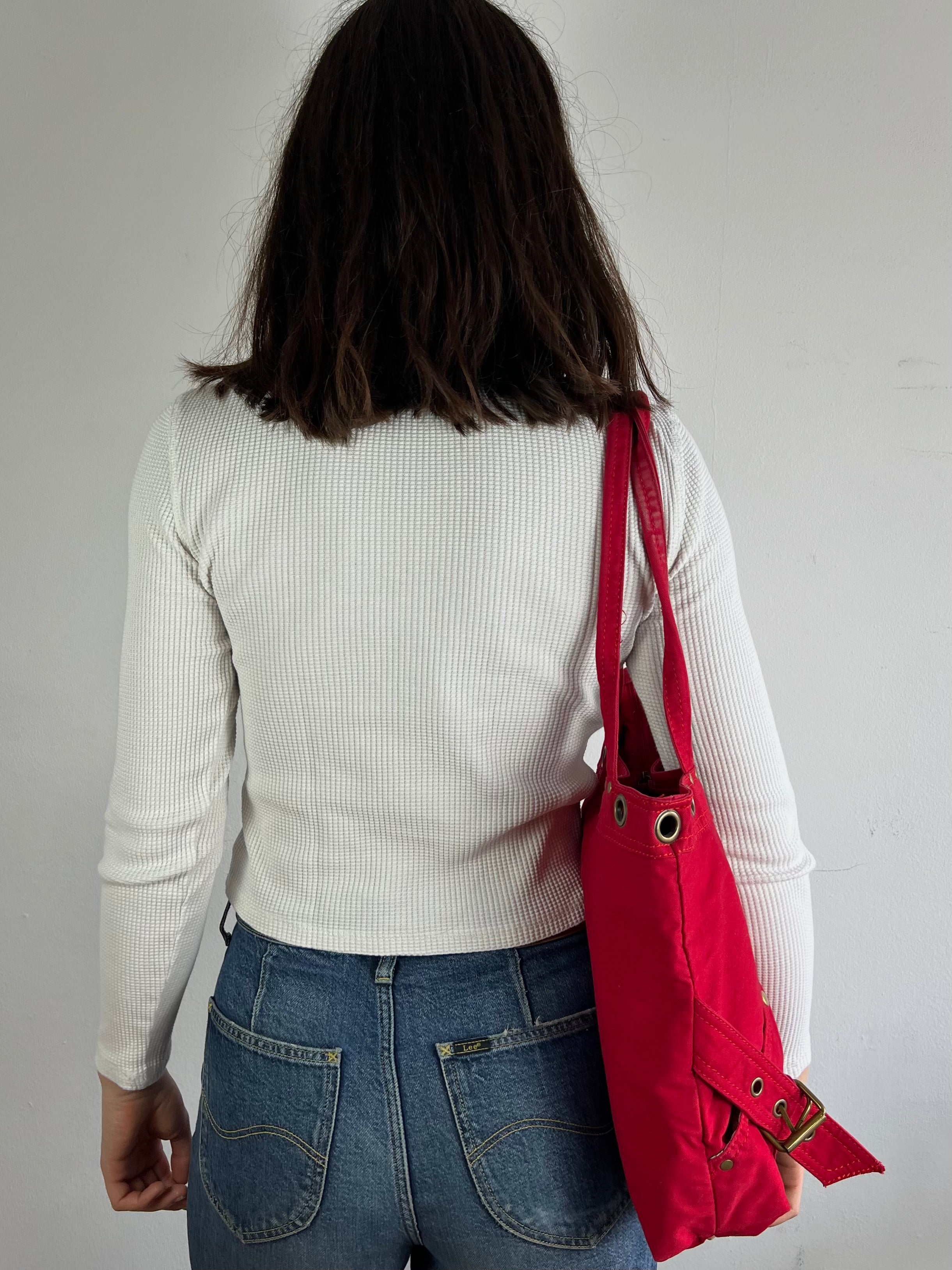 Bag Vintage Large Shoulder Bag Red Unisex - One Size