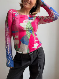 Vintage Custo Barcelona Longsleeve Shirt Pink - S