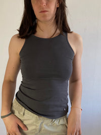 Top Shirt Slim Fit Basic Summer Grey Black Women – M