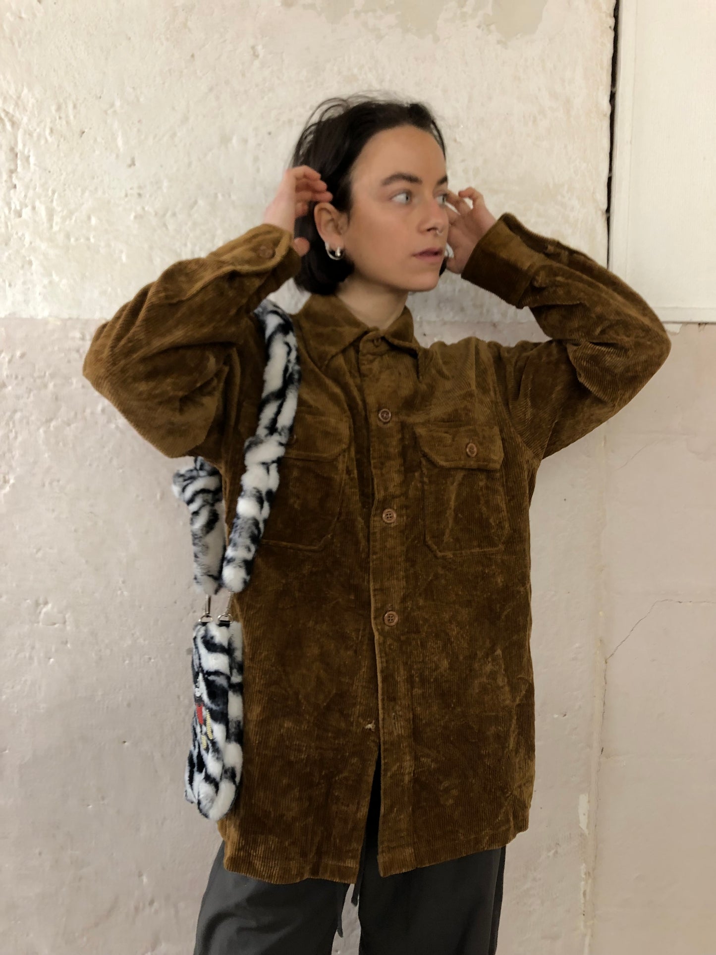 Braune Cord Jacke