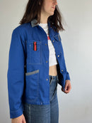 Shirt Vintage Long Sleeve Blue Unisex Cotton Blend – M/L
