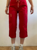 Pants Shorts Vintage 3/4 Capri Waist Red Falino Women – M
