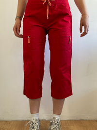 Pants Shorts Vintage 3/4 Capri Waist Red Falino Women – M