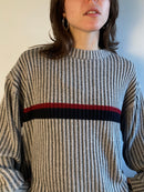 Sweater Vintage Grey Cotton-Blend Oversized Unisex – M/L