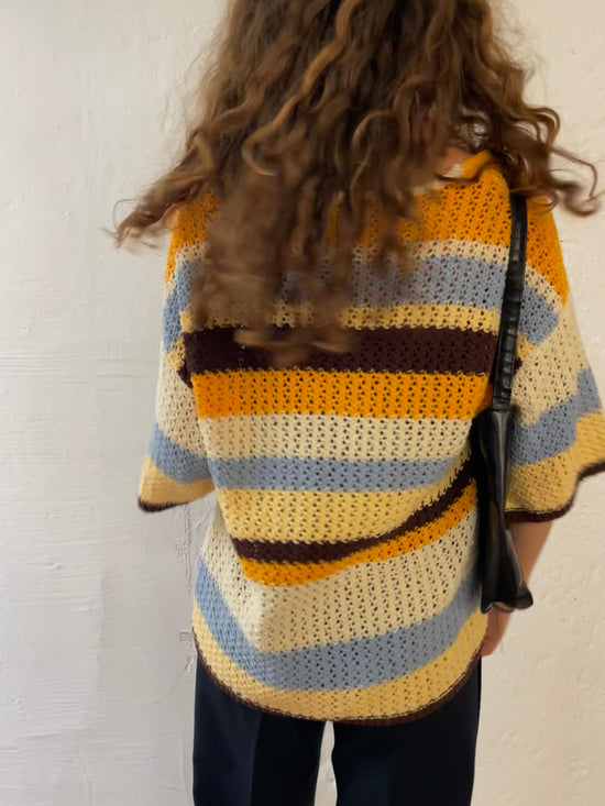 Strickjacke gestreift M