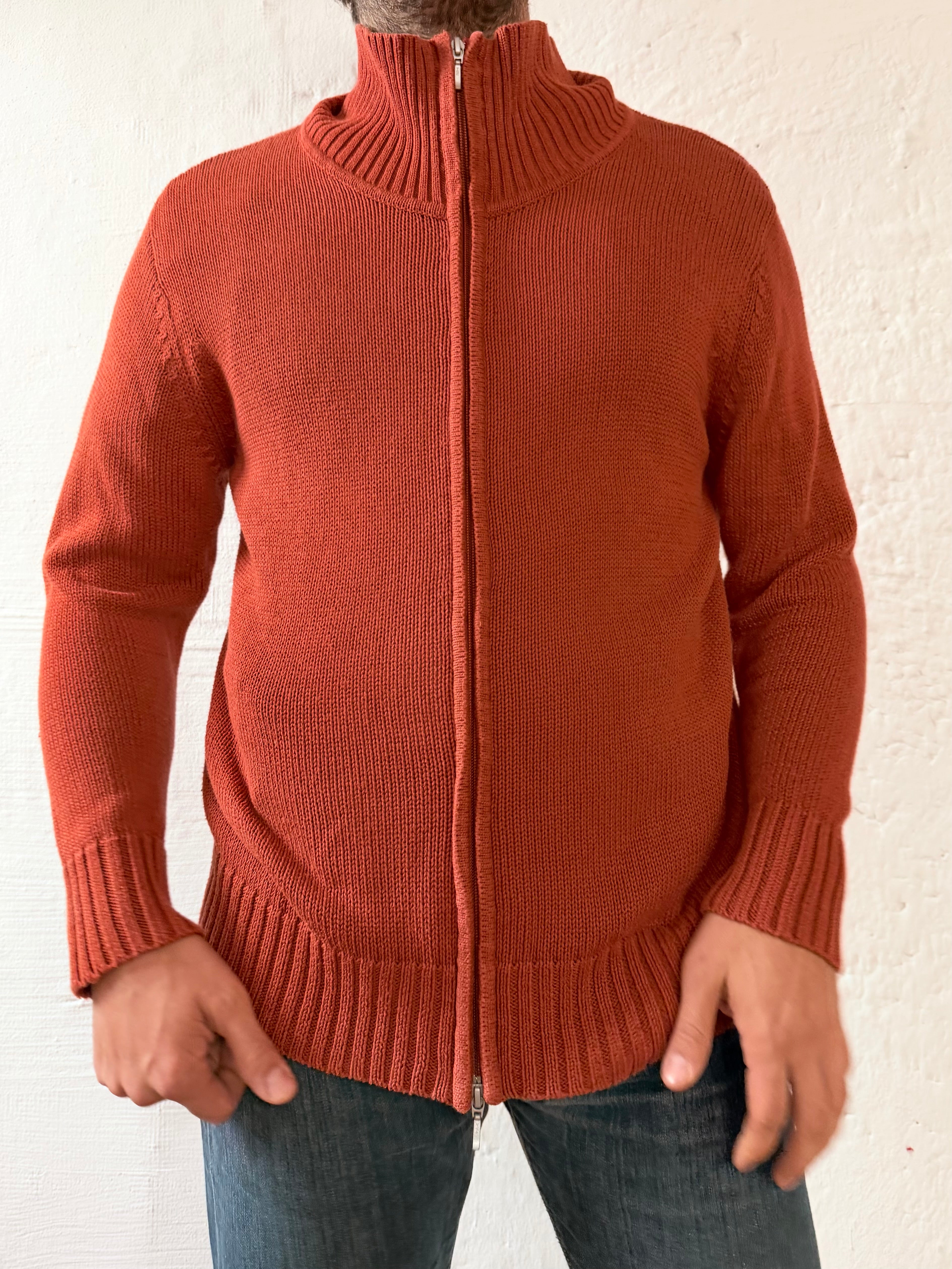 Cardigan CollectionL Rust Orange Unisex – L