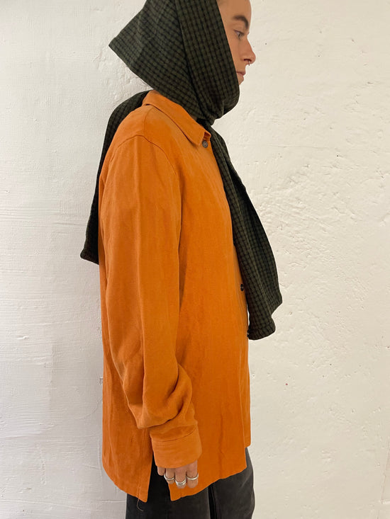 Oversized Bonita Shirt Orange Long Sleeve – M