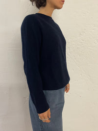 Vintage Brax Sweater Dark Blue Virgin Wool – M