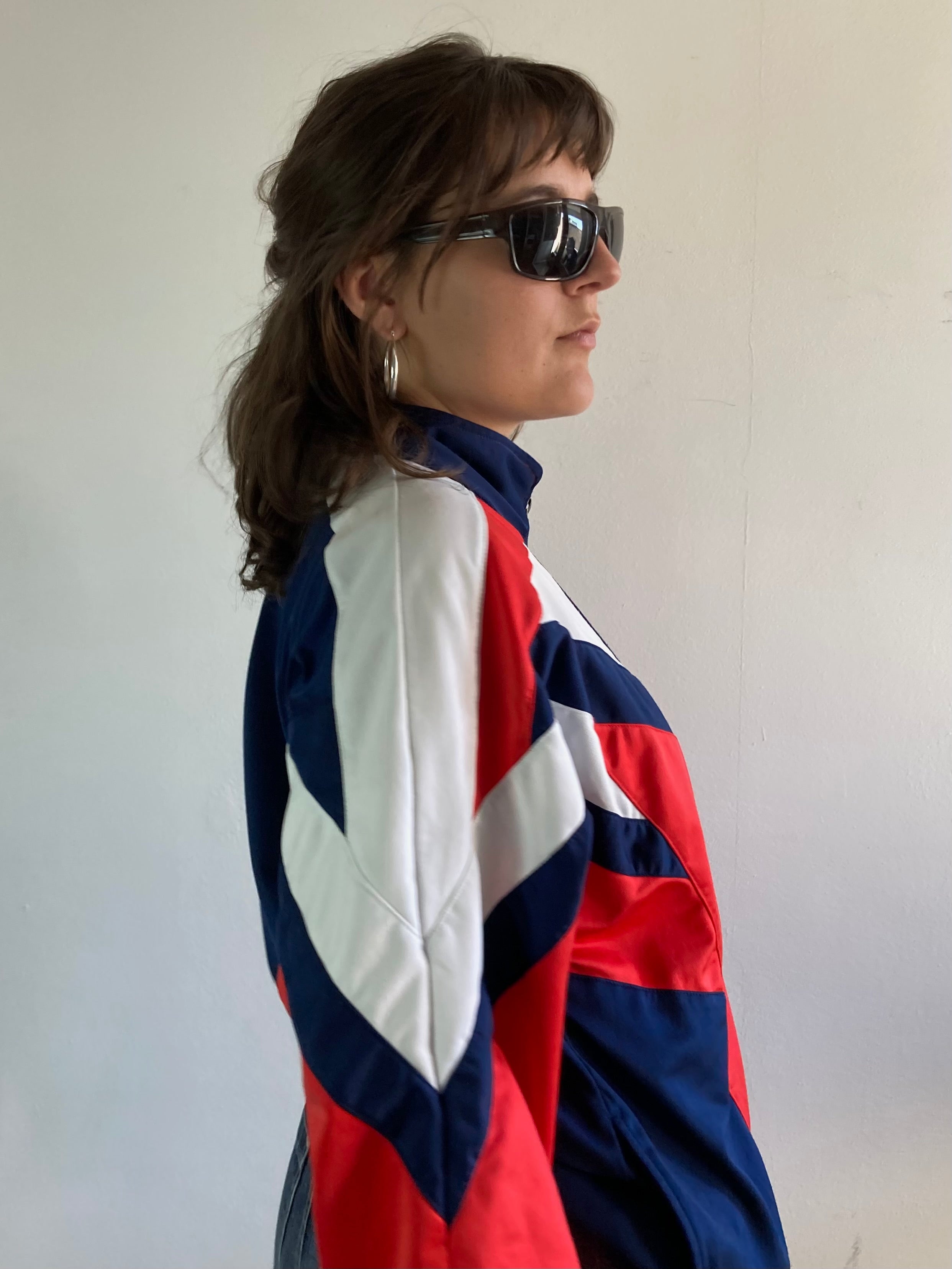 Track Jacket Vintage Red Blue White Puma Unisex – M