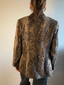Blazer QuiSet Vintage Animal Print Elegant Women – M