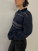 Rodes Polo Wool Sweater Unisex Blue – M