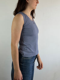 Top Summer Sleeveless Grey Undeuxtrois Viscose Blend – M
