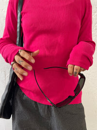 Knitwear Pullover Pink Cotton Blend Longsleeve – M