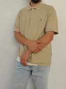 Vintage Lotto Polo Shirt Unisex Cream & Brown – XL